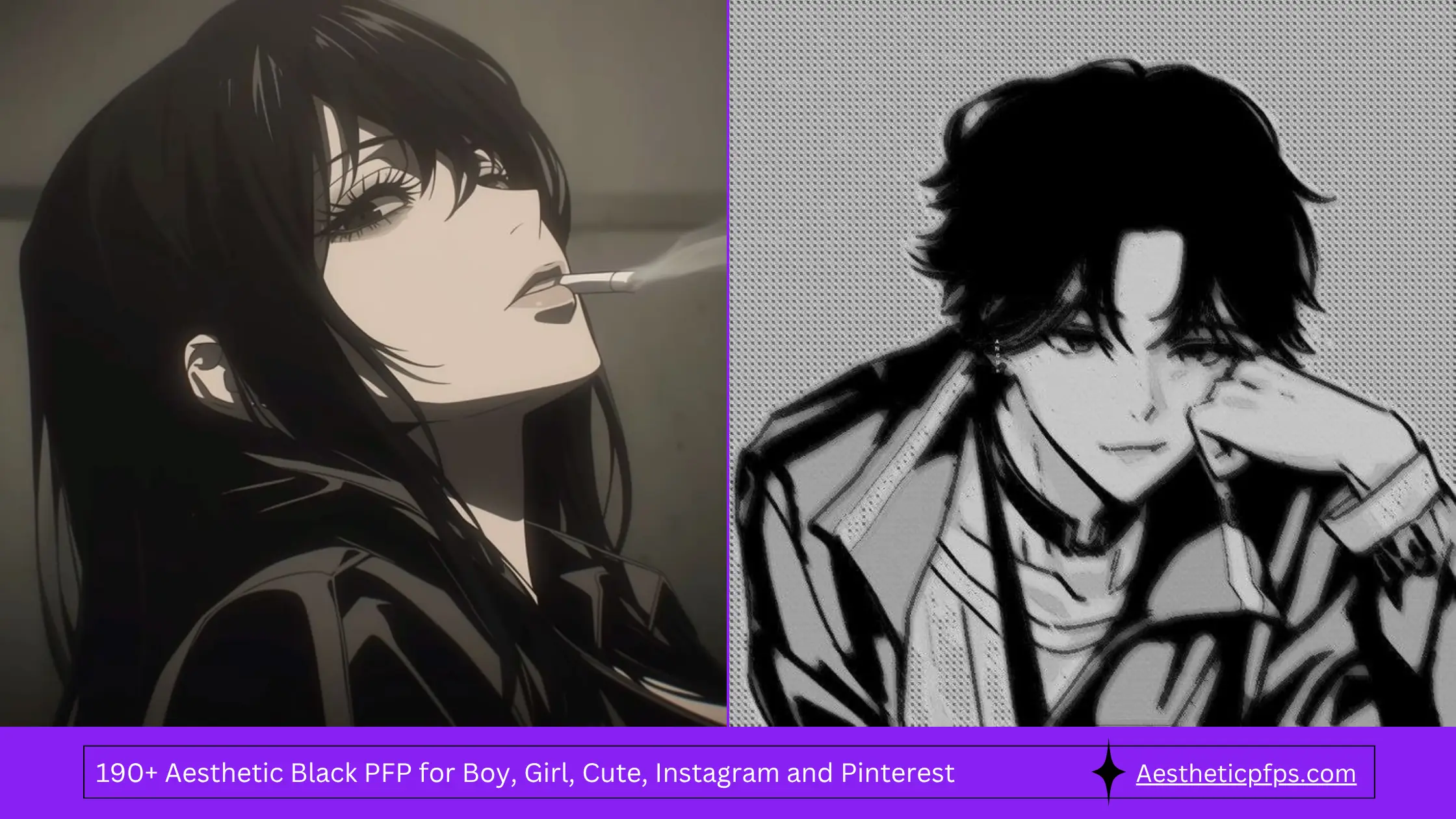 190+ Aesthetic Black PFP for Boy, Girl, Cute, Instagram and Pinterest
