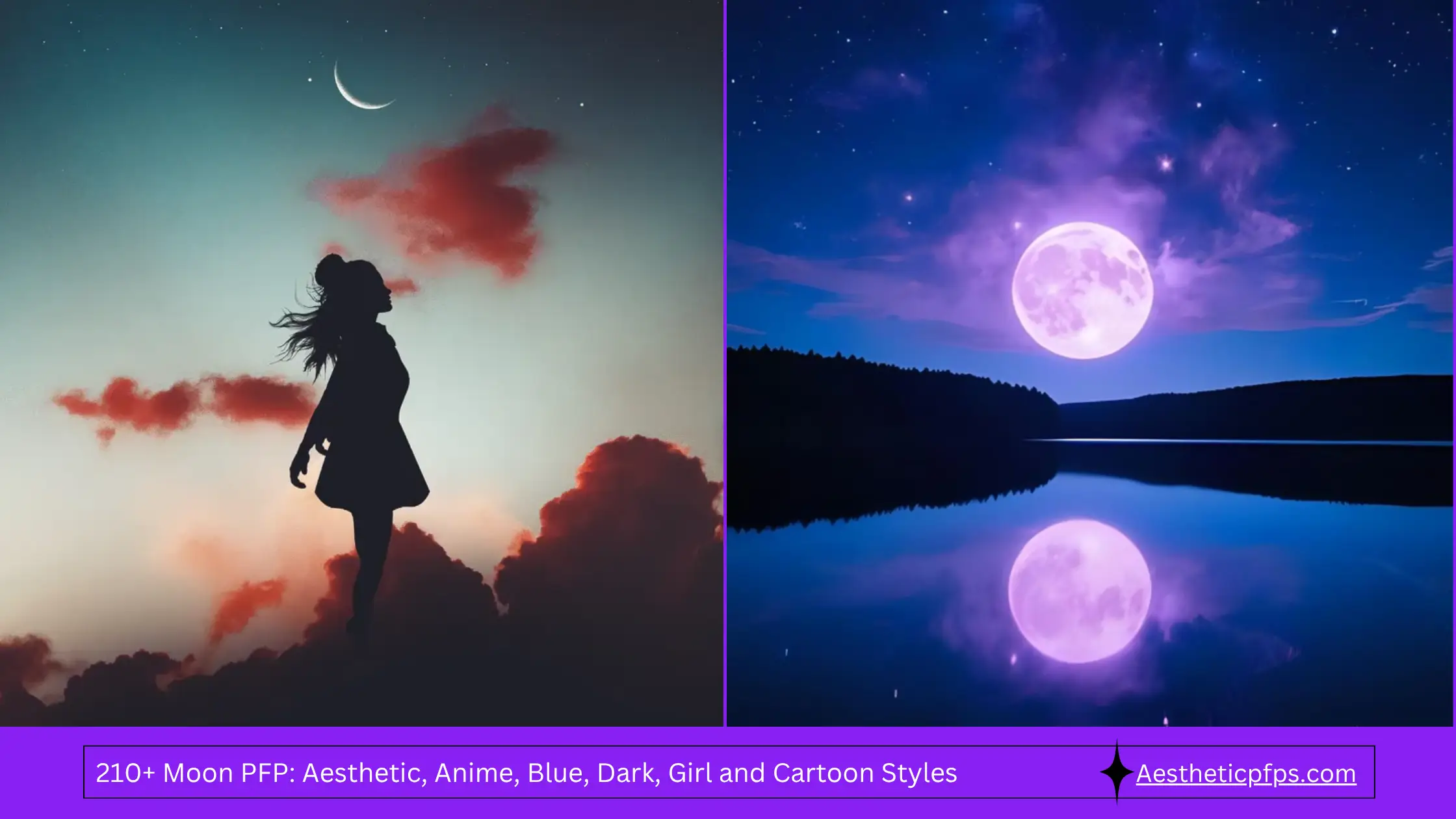 210+ Moon PFP Aesthetic, Anime, Blue, Dark, Girl and Cartoon Styles
