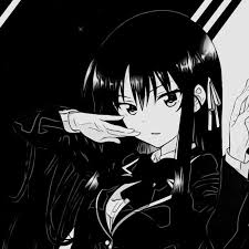 Dark anime girl PFP black aesthetic