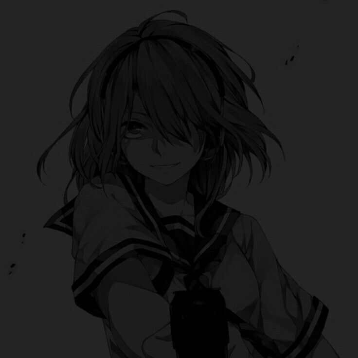 Black PFP aesthetic anime girl portrait