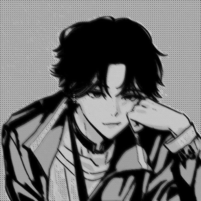 Aesthetic black PFP idea dark reflection