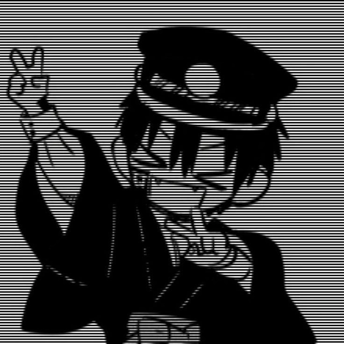 Aesthetic black and white PFP minimalist