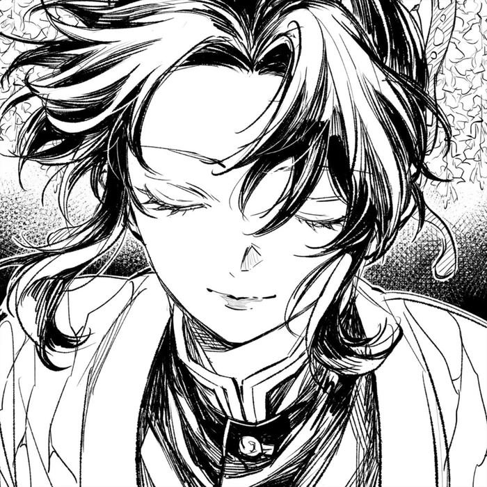 Anime black and white PFP girl with expressive grayscale portrait