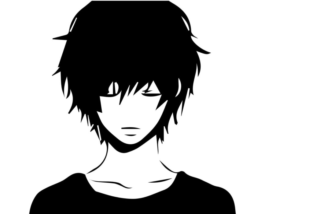 Best monochrome anime PFP emotionally resonant clear framing