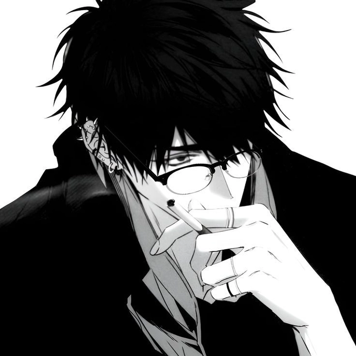 Best anime black and white PFP balanced composition timeless style