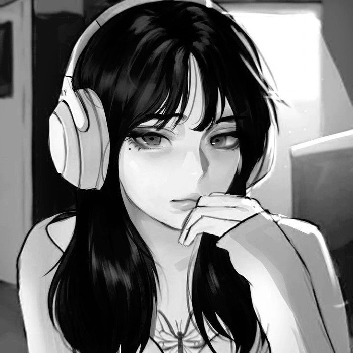 Black PFP girl direct eye contact portrait