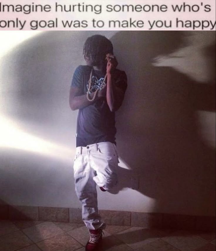 Chief Keef Lead Never Follow PFP with motivational typography overlay
