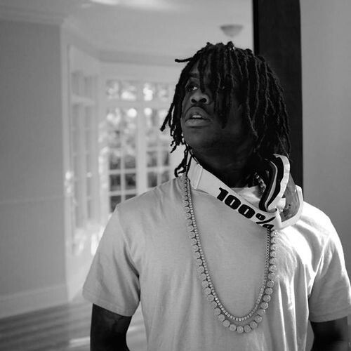 Chief Keef black and white PFP with strong monochrome contrast