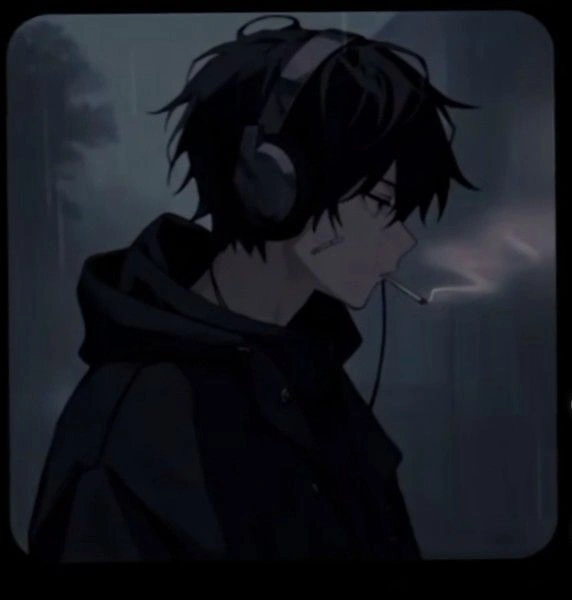 Cool aesthetic sad anime profile picture with balanced lighting and minimal drama