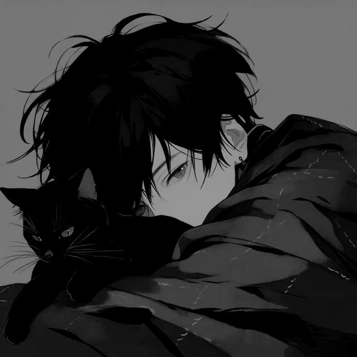 Cringe aesthetic sad anime profile picture with intentionally awkward composition