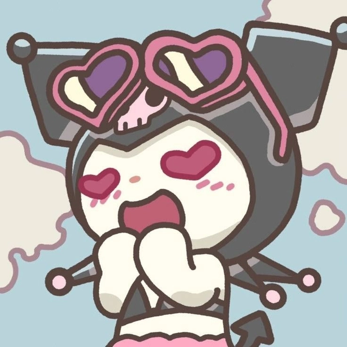 Minimalist Kuromi icon profile picture with modern flat design and clear readability