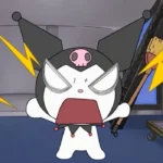 Cute Kuromi cat PFP with hybrid cat and Kuromi design elements