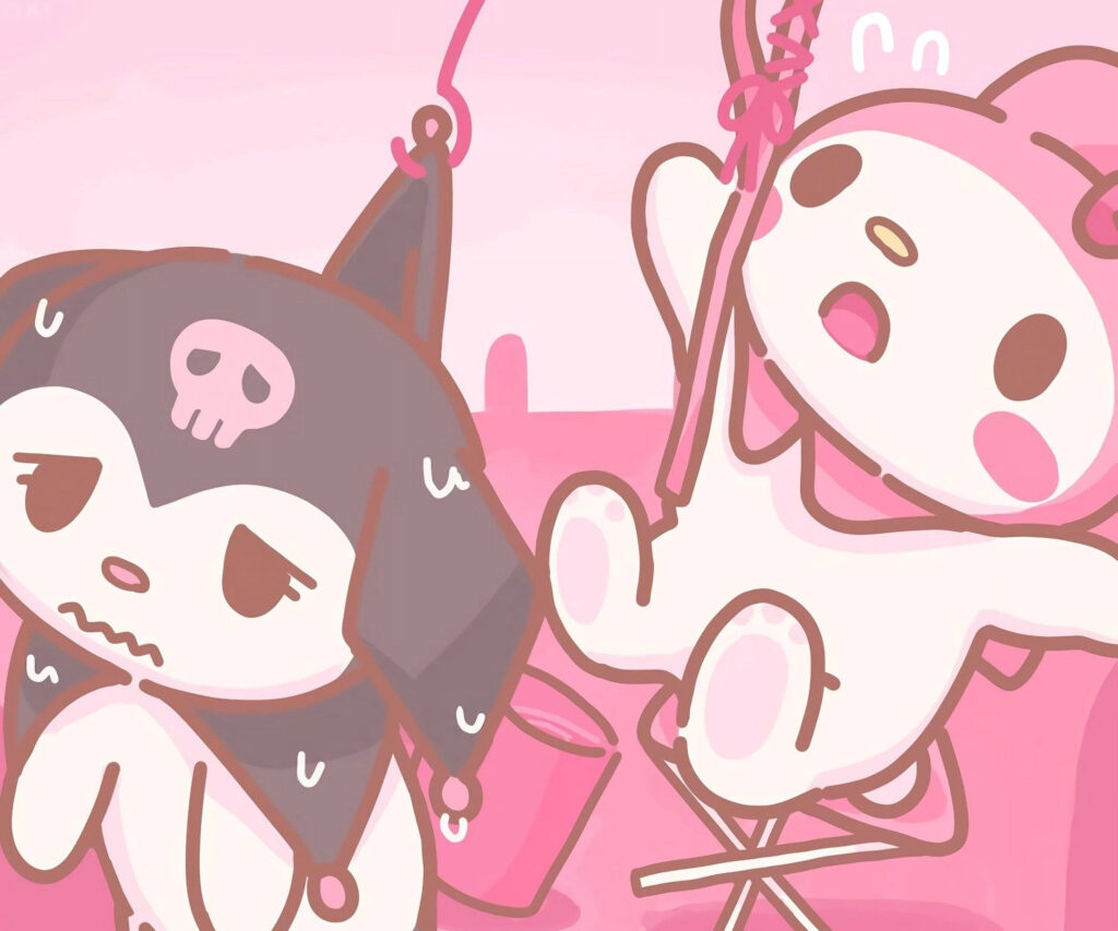 Kuromi and My Melody profile picture with balanced framing and playful harmony