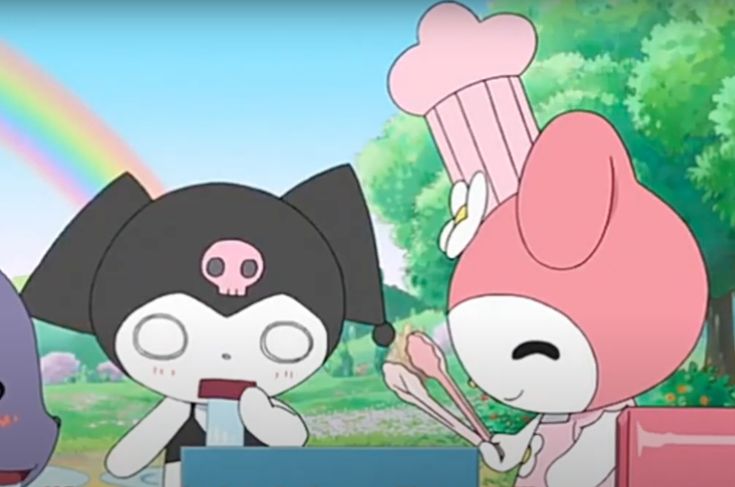 My Melody Kuromi PFP with pink and purple pairing and Sanrio culture signal