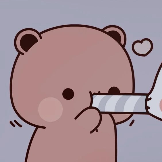 Aesthetic cartoon matching PFP with playful exaggerated features