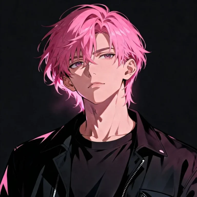 cute pink pfp anime girl pastel pink shading