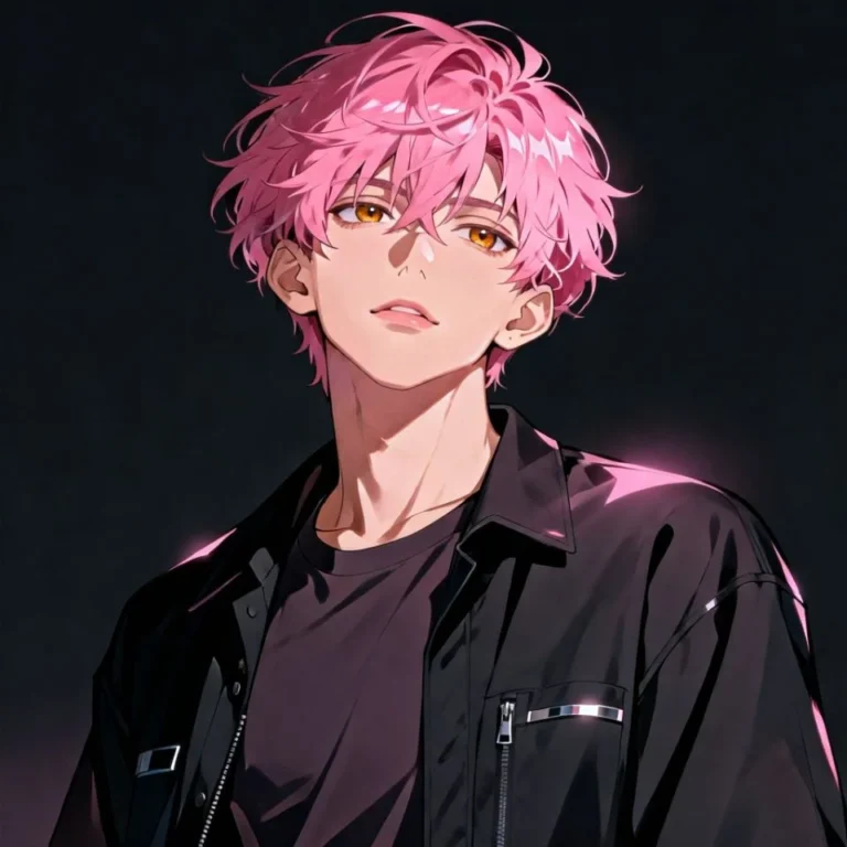 cute pink pfp anime stylized soft palette