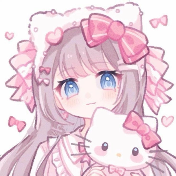 cute pink pfp cat friendly humor pink tones