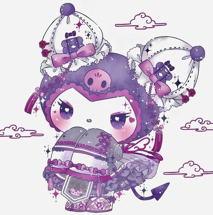 Kuromi PFP in purple palette with cohesive gradient and soft glow