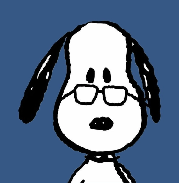 Snoopy PFP funny exaggerated expression mischievous