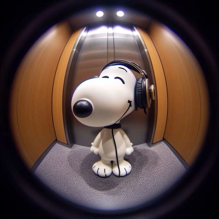 Cute Snoopy PFP aesthetic cream and blue tones