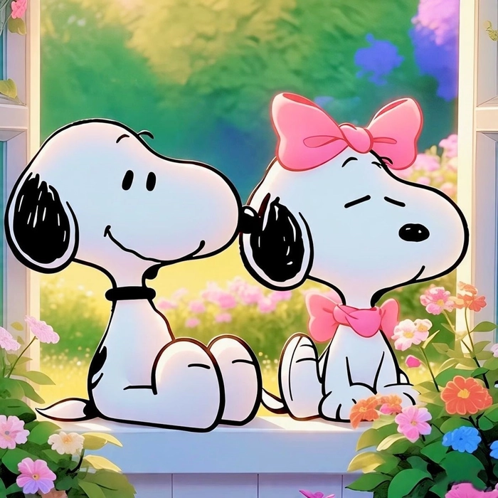 Snoopy PFP aesthetic desk scene soft storytelling