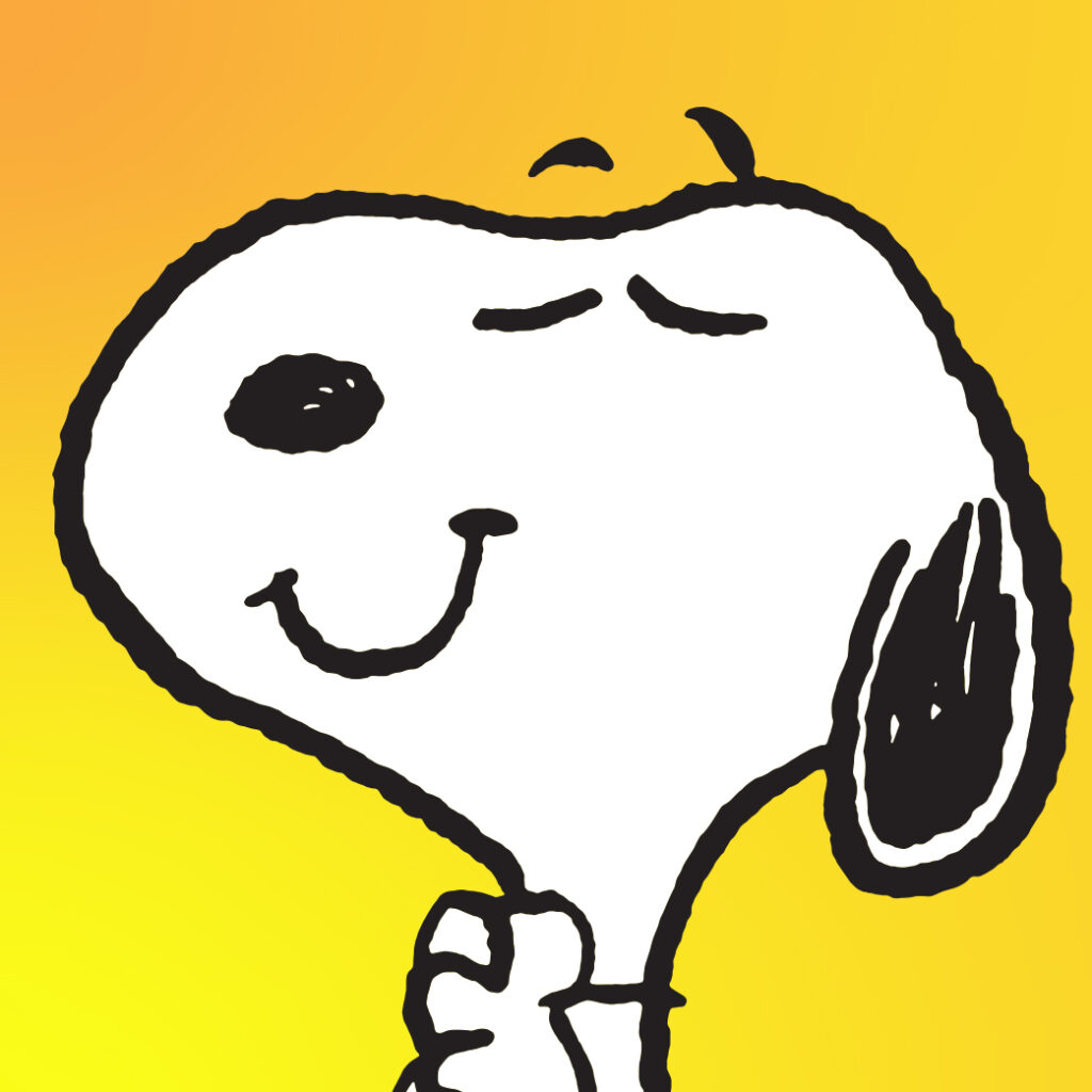 Cute Snoopy PFP cartoon simple background readable small