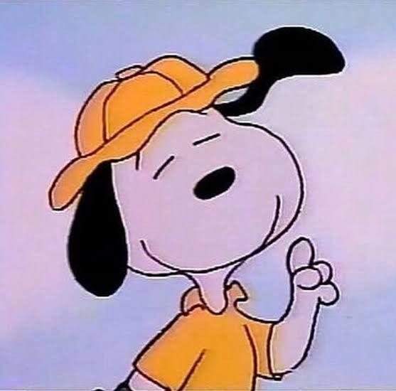 Cute Snoopy profile gentle smile neutral pose welcoming