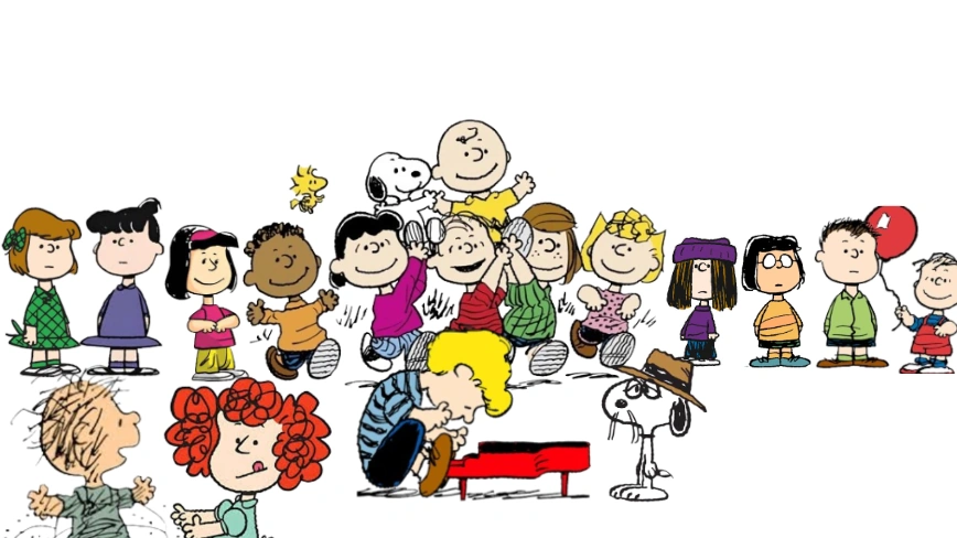 Peanuts Snoopy characters group scene fandom nostalgia