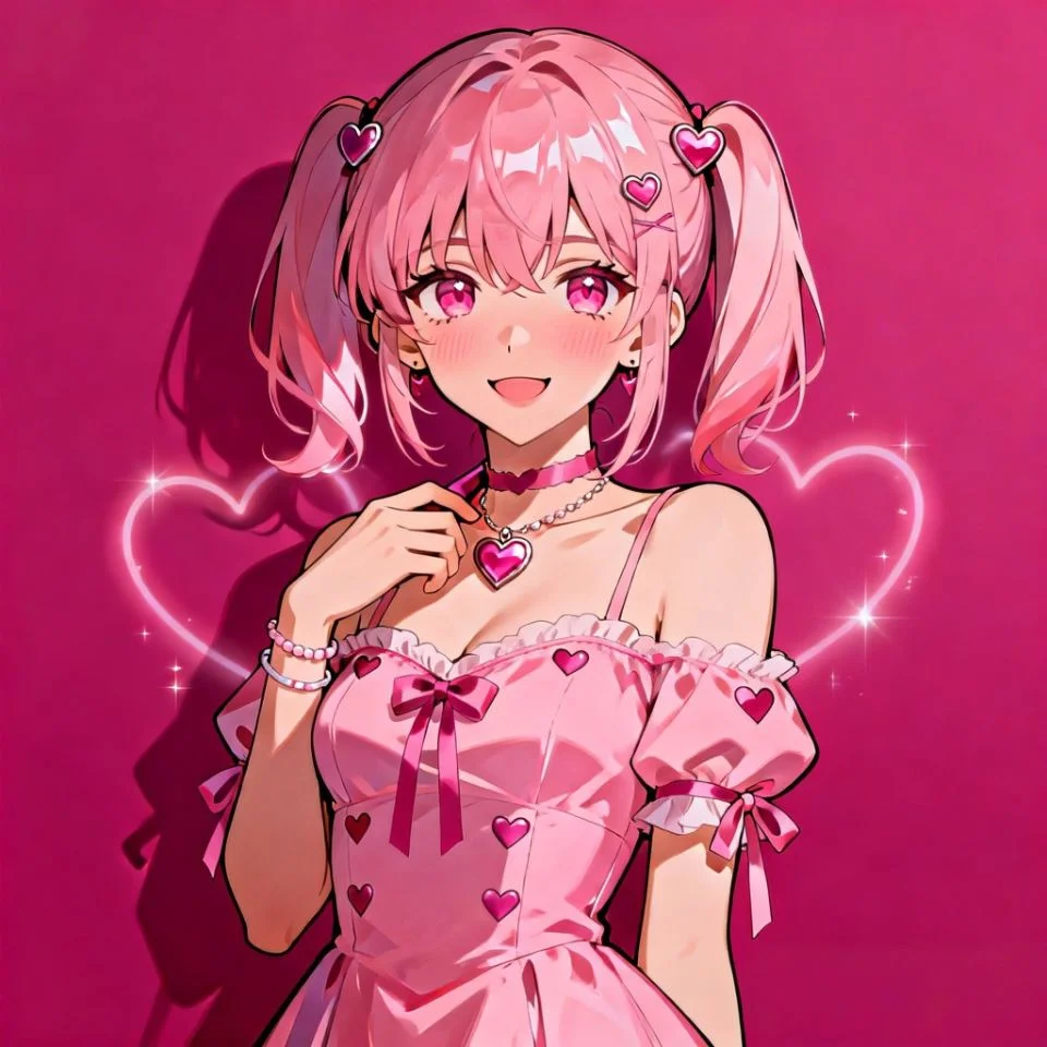 hot pink pfp cute bold cute profile picture
