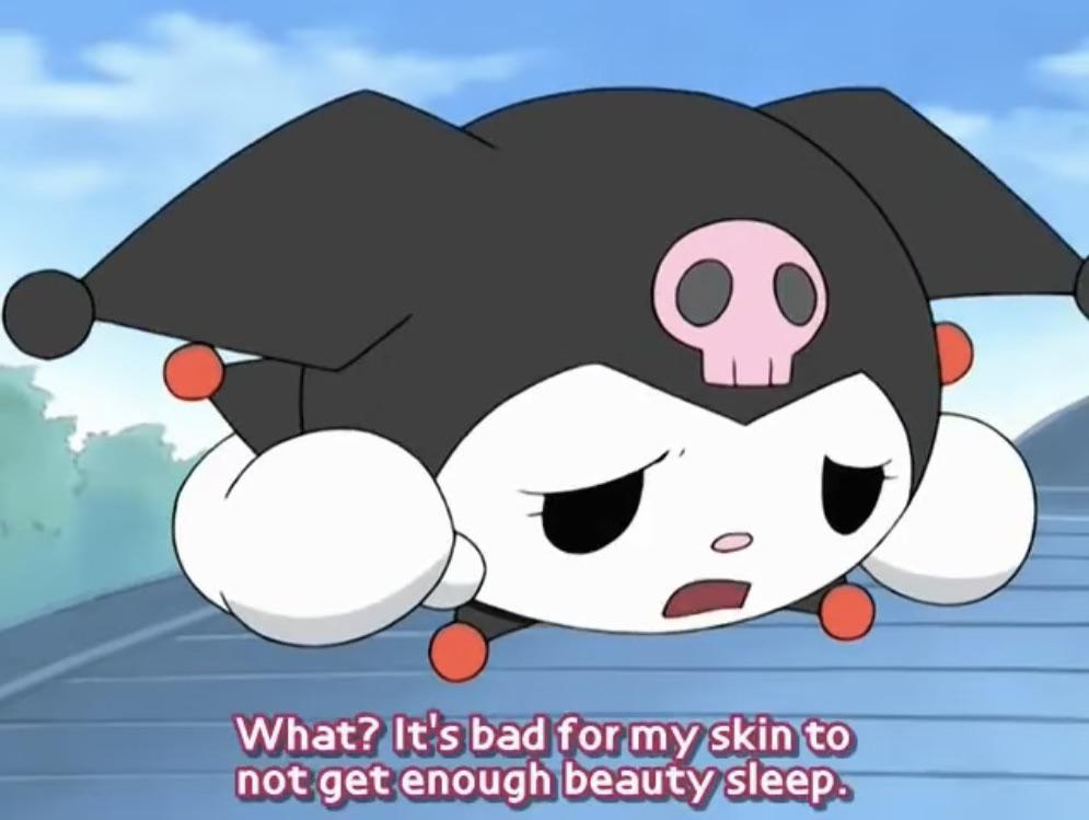 Funny Kuromi PFP with exaggerated expression and comedic pose