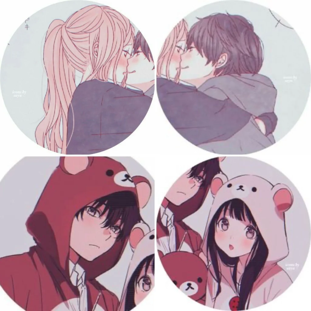 Romantic matching PFP for couples with shared lighting and framing