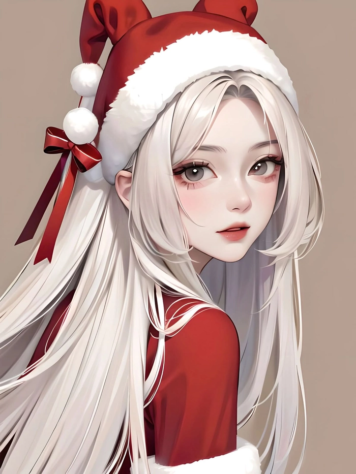 Merry Christmas anime PFP with classic holiday scene and expressive anime character art