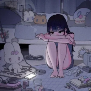 Sad anime profile picture for Instagram with polished emotional tone