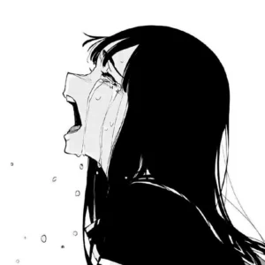 Instagram sad anime PFP with slightly enriched colors for feed readability