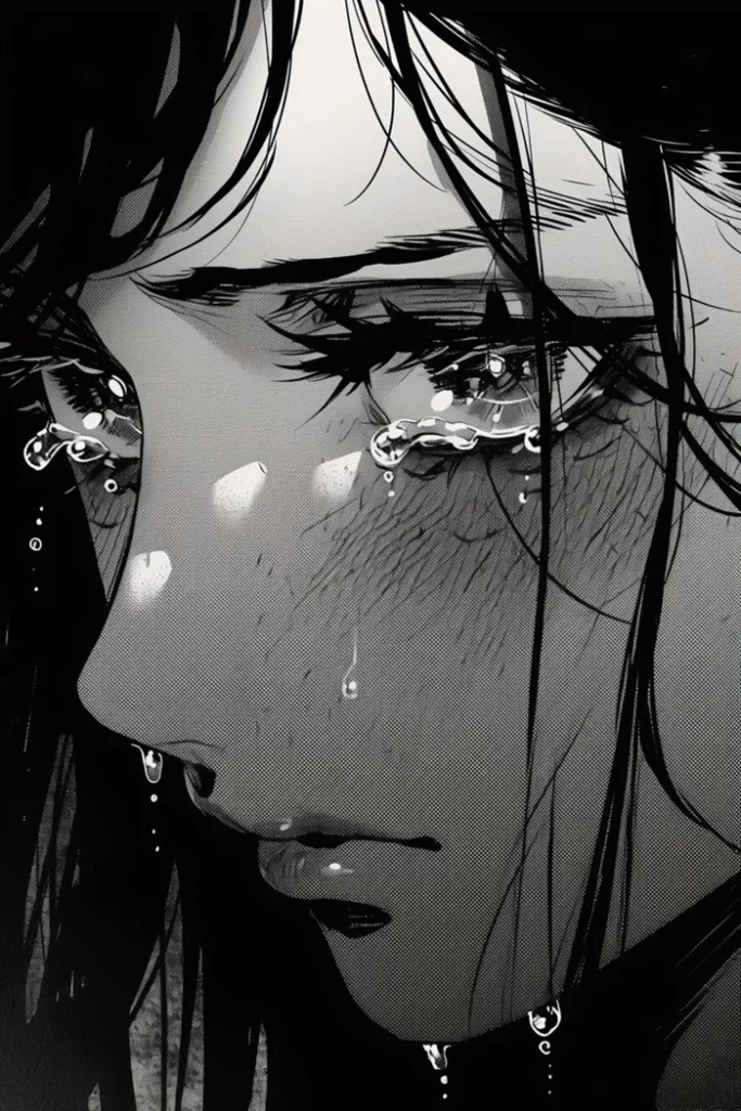 Anime girl sad PFP with diary-like emotional tone and muted palette