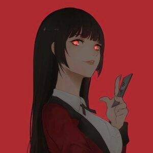 Sad anime girl profile picture with desaturated warm tones