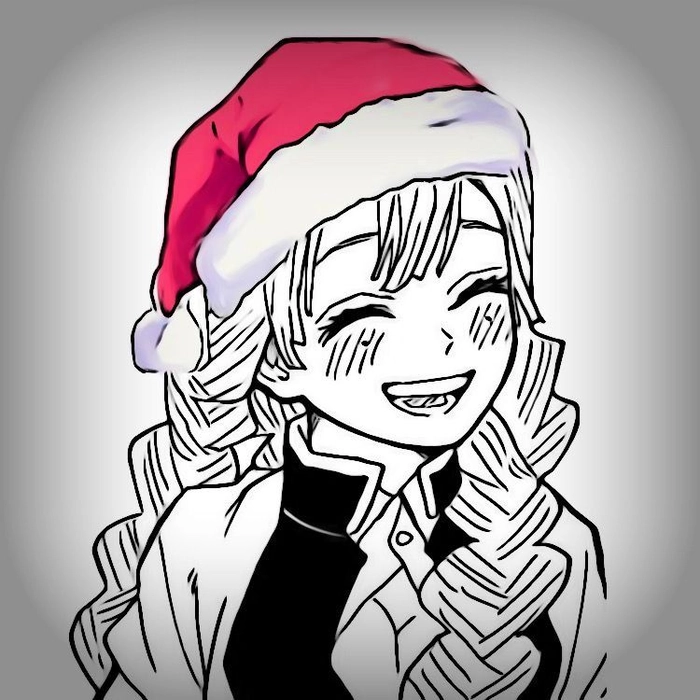 Introspective sad Christmas anime PFP with cinematic minimal decoration and emotional depth