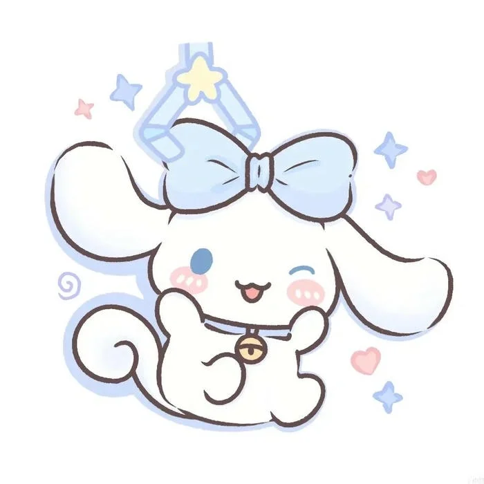 Cinnamoroll aesthetic icon with airy spacing and soft atmospheric lighting