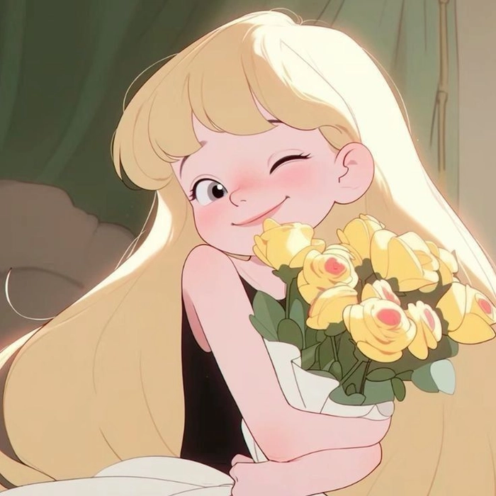 Aesthetic flower PFP for girls with peach and lavender soft gradient palette