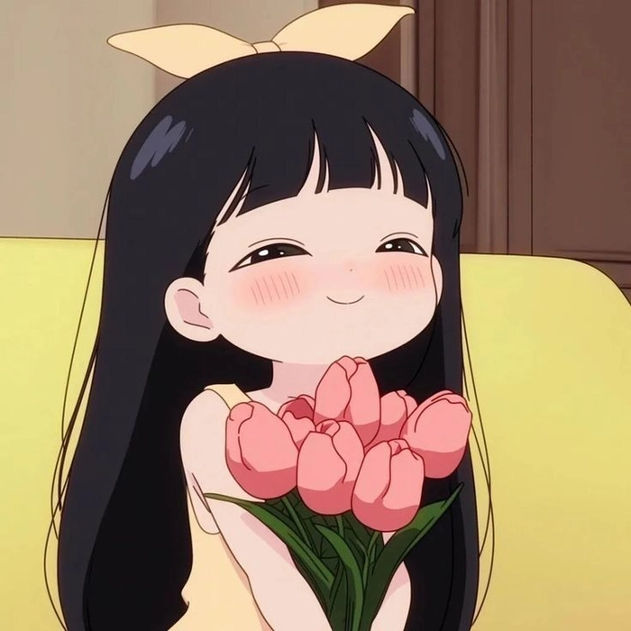 Girl aesthetic flower PFP with blush tones and delicate floral framing
