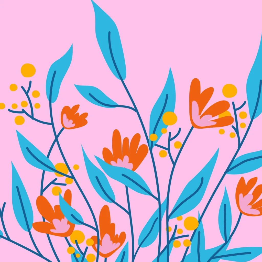 Aesthetic flower Pinterest PFP with collage-style framing and film grain