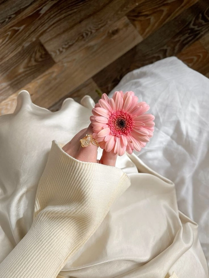 Aesthetic flower picture for Instagram with soft pastel tones and diffused light