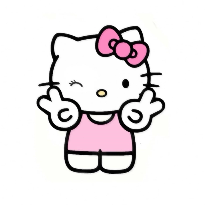 Hello Kitty Y2K TikTok profile picture neon pastel