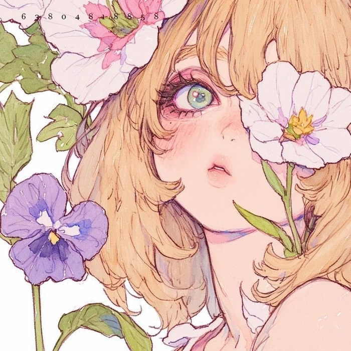 Aesthetic purple flower PFP with lavender petals and mystical dreamy lighting