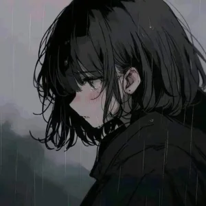 Aesthetic sad anime meme PFP with ironic expression and bright palette