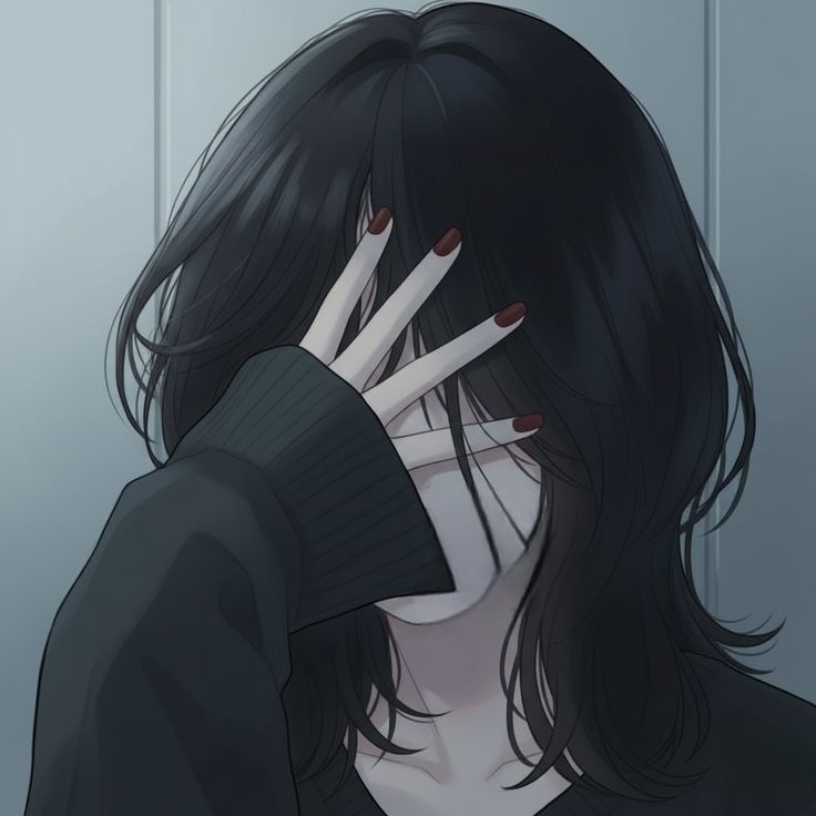 Aesthetic sad default PFP with simplified silhouette and subtle melancholy color cue