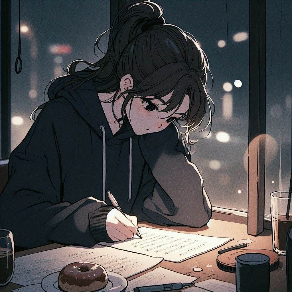 Default-style sad aesthetic PFP with clean gradient and understated emotional clarity