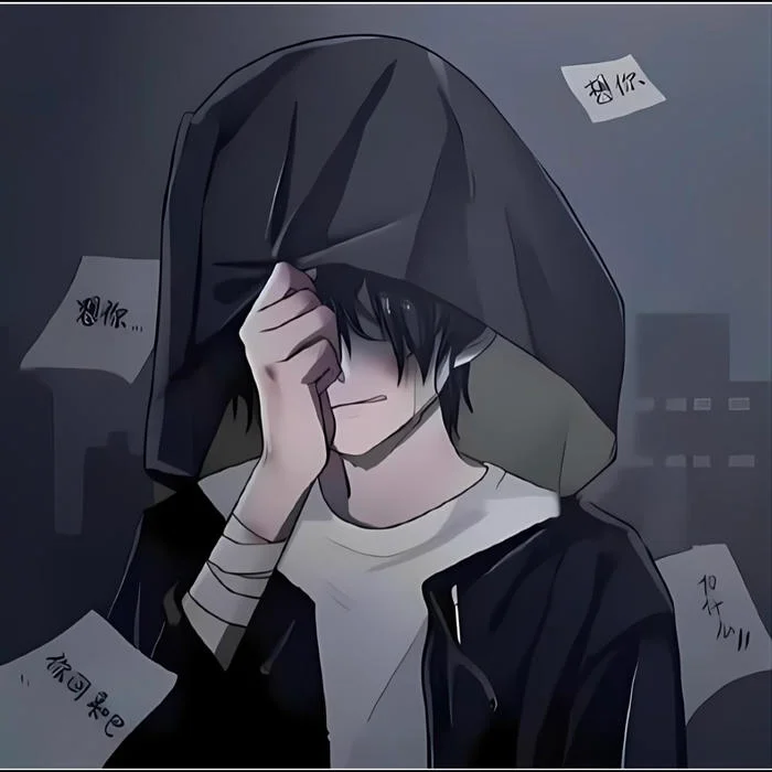 Sad aesthetic PFP optimized for Instagram with negative space and soft lighting
