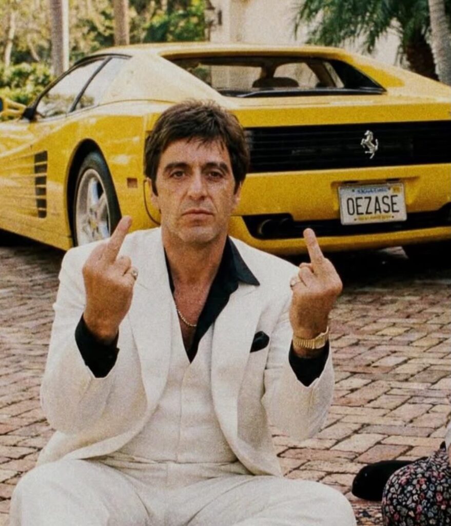 Aesthetic Scarface PFP with vintage cinematic color grading